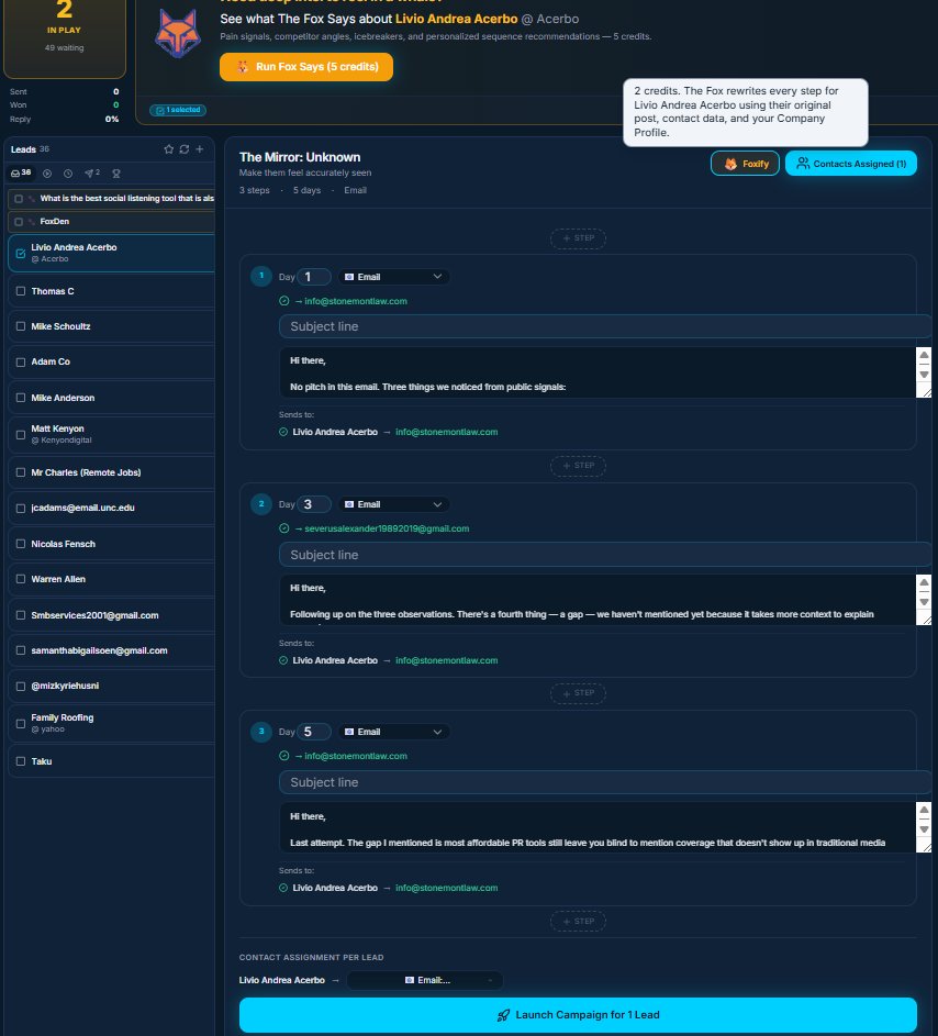 Lead saved with Complainer sequence suggested